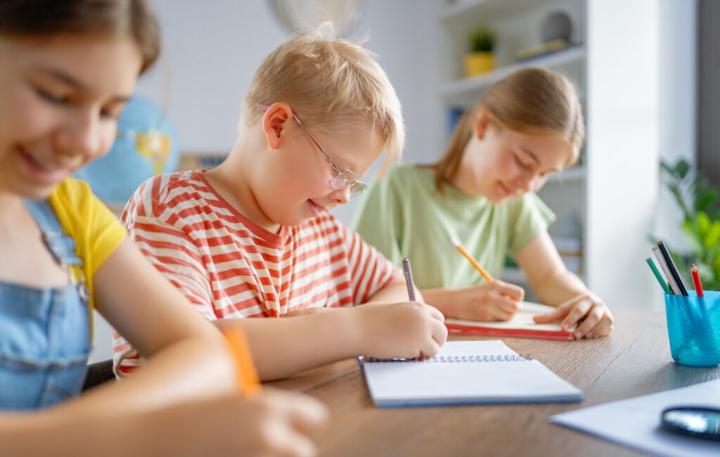 Happy kids at school
